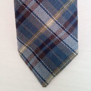 PROFUOMO ITALY "ORIGINALE" TIE * 50/50 Silk/Wool * Plaid 60"L 2.75"W